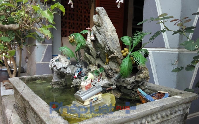Mô hình “Hướng về hải đảo” được ông Hải sự chế tạo.