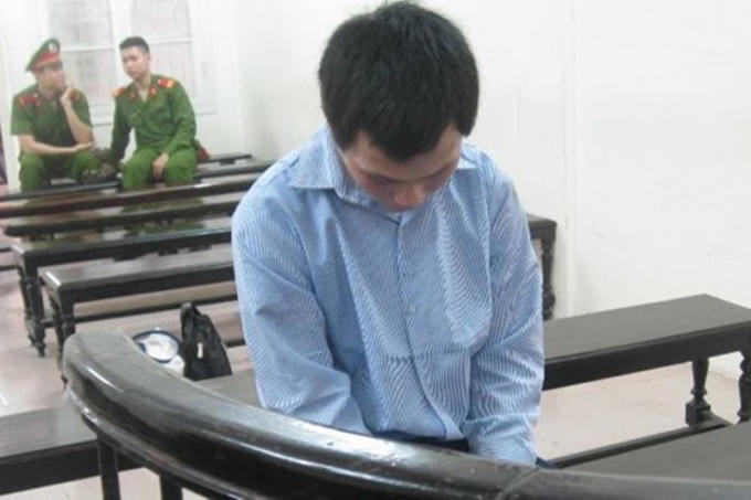 Bị cáo Hà Huy Thường trước vành móng ngựa.