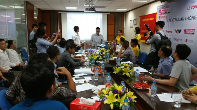 Phần lớn đại diện các cơ quan Thông tấn Báo chí đều tỏ ra hào hứng trong buổi Lễ bốc thăm chia bảng.