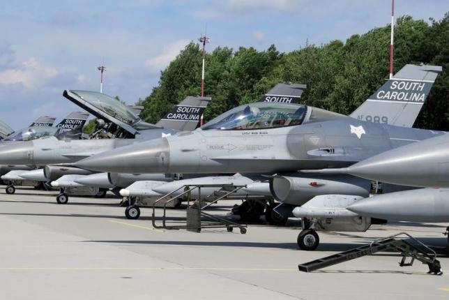 Chiến đấu cơ F-16 của Không quân Mỹ. (Ảnh: Reuters)