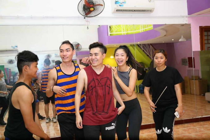 Hoài Anh Kiệt đang tập luyện.