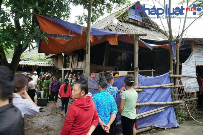 Thi thể anh Lường Duy Nghĩa được đưa về gia đình tại xã Nghĩa Lợi.