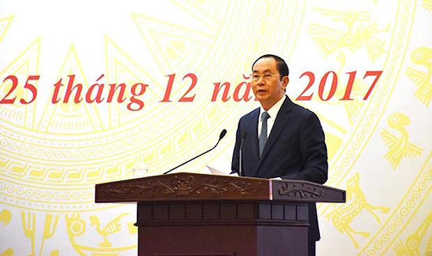 Chủ tịch nước Trần Đại Quang phát biểu chỉ đạo Hội nghị.