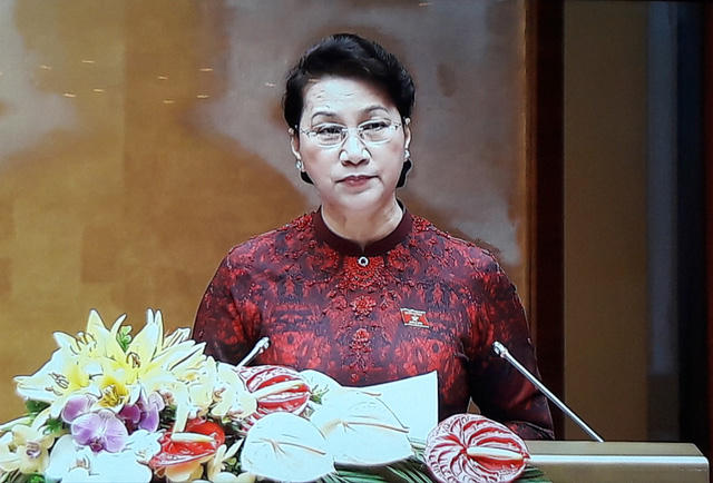 Chủ tịch Quốc hội Nguyễn Thị Kim Ngân khai mạc kỳ họp thứ 3 của Quốc hội.