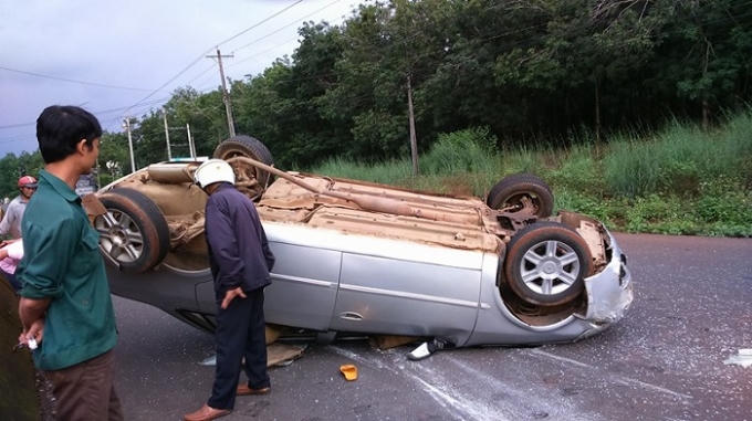 Hiện trường vụ tai nạn.