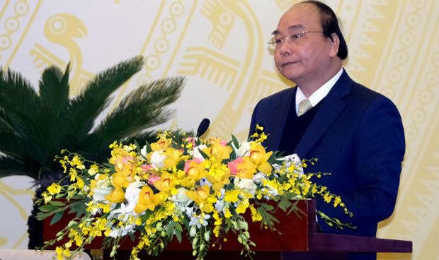 Thủ tướng Nguyễn Xuân Phúc phát biểu tại Hội nghị.