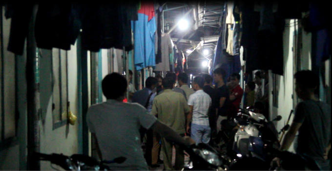 Dãy nhà trọ nơi xảy ra vụ việc.