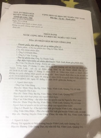 Bản án sơ thẩm.