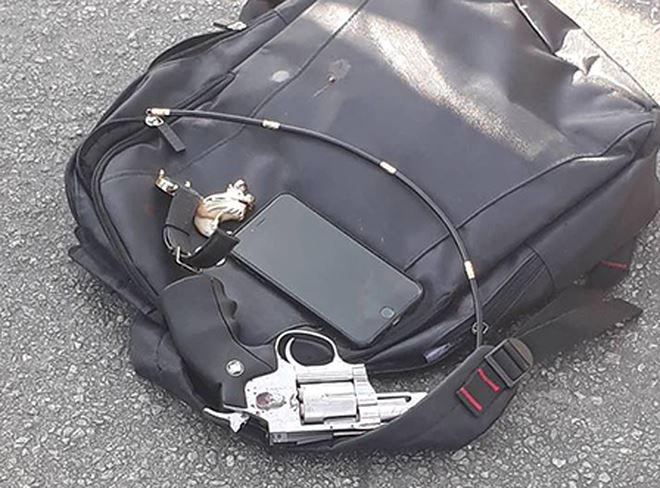 Khẩu súng thu giữ tại hiện trường (ảnh: Facebook X.U.Quang)