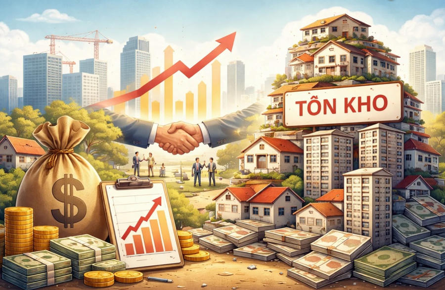 Tồn kho chung cư và nhà ở riêng lẻ tăng khoảng 23,7%, trong khi phân khúc đất nền cũng ghi nhận mức tăng 21,6%. Ảnh Internet