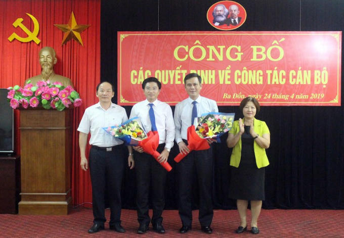 Ban Tổ chức Tỉnh ủy và Thường trực HĐND tỉnh Quảng Bình chúc mừng đồng chí Trần Thắng và đồng chí Trương An Ninh.