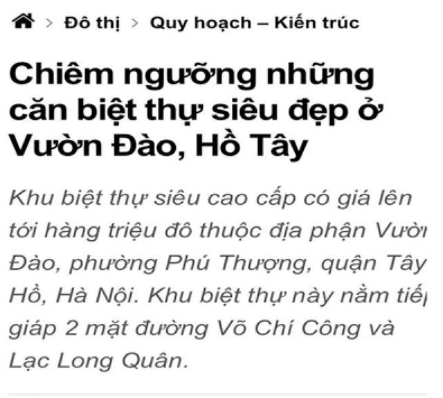 Bài viết sai sự thật