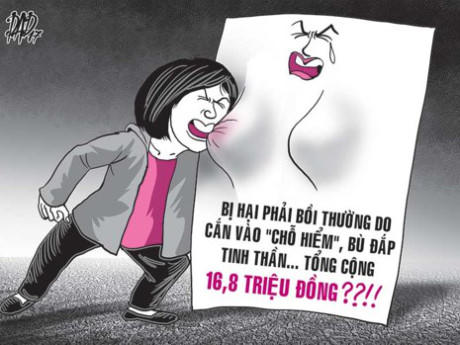 Cắn ngực một c&aacute;i, bị đ&ograve;i hơn 16 triệu đồng