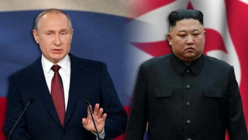 Tổng thống Nga Vladimir Putin (trái) và Nhà lãnh đạo Triều Tiên Kim Jong-un. Ảnh: WKBN