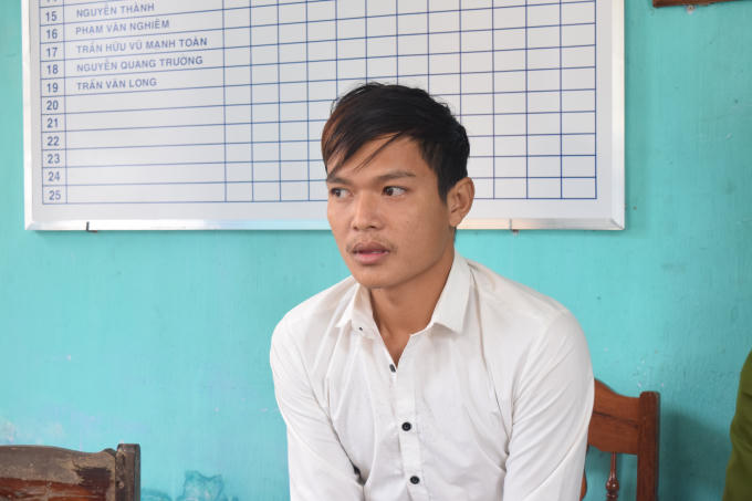Đức tại cơ quan công an.