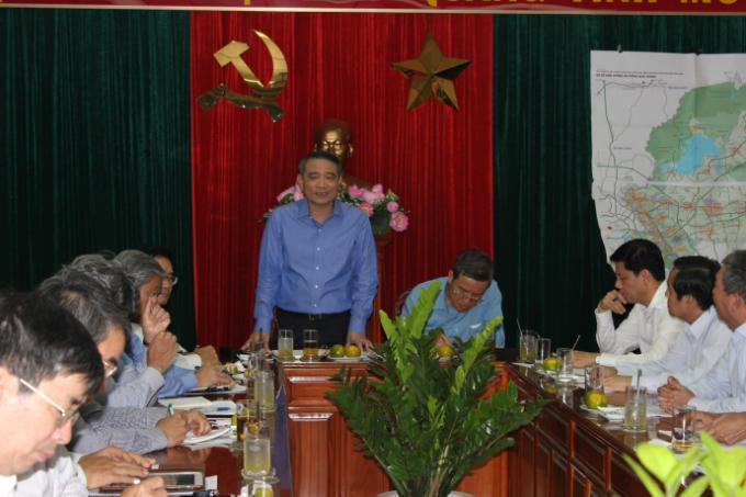 Bộ trưởng Bộ GTVT Trương Quang Nghĩa phát biểu chỉ đạo tại cuộc họp. (Ảnh: Bộ giao thông)