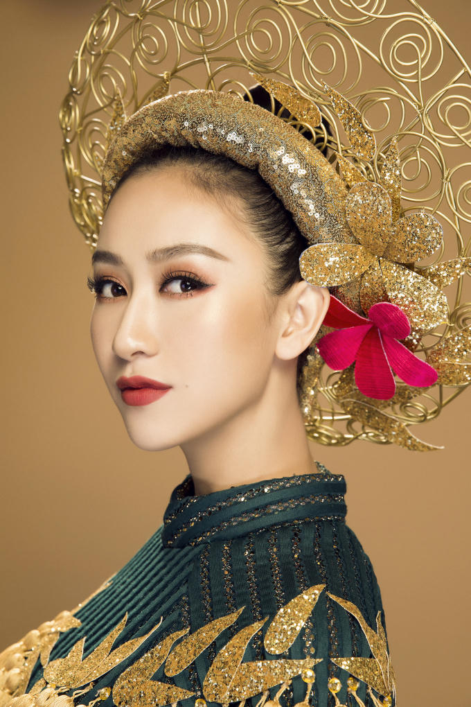 H&agrave; Thu mang c&acirc;u chuyện Hai B&agrave; Trưng đến Miss Earth 2017