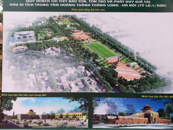 Phối cảnh tổng thể khu vực Hoàng Thành Thăng Long - Hà Nội