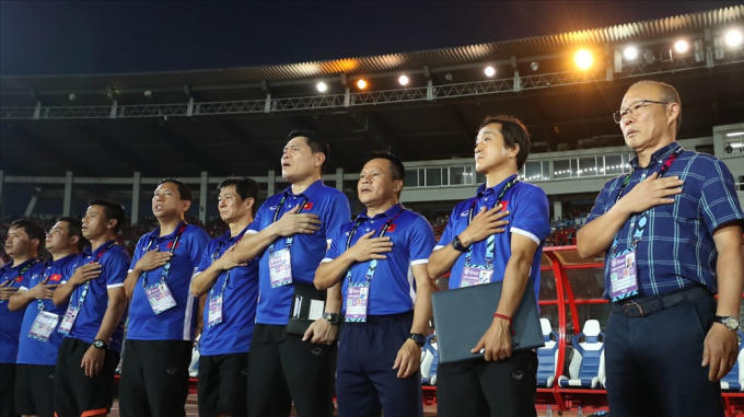 HLV Park Hang-seo đang hướng đến trận đấu quan trọng cùng ĐTVN. Ảnh: Đ.Đ.