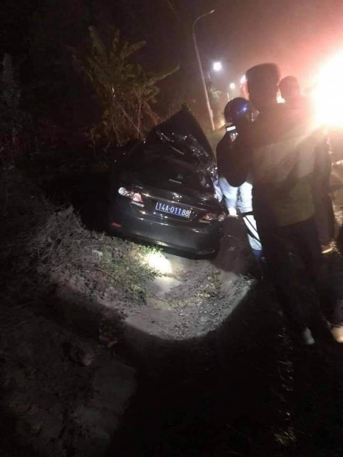 Hiện trường vụ tai nạn.