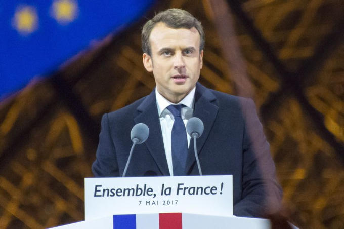 Tân Tổng thống Pháp Emmanuel Macron.