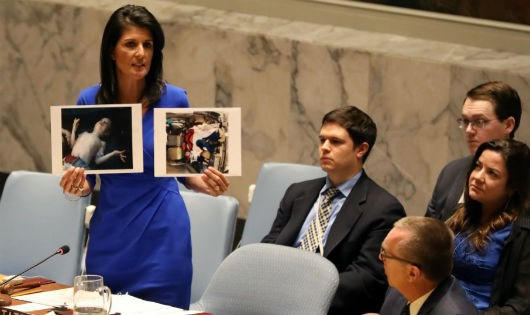 Đại sứ Mỹ tại Liên Hợp Quốc (LHQ) Nikki Haley.