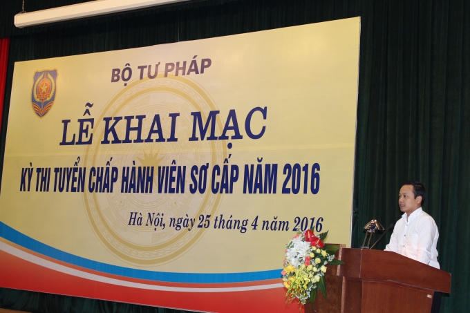 Thứ trưởng Trần Tiến Dũng phát biểu tại Lễ Khai mạc.
