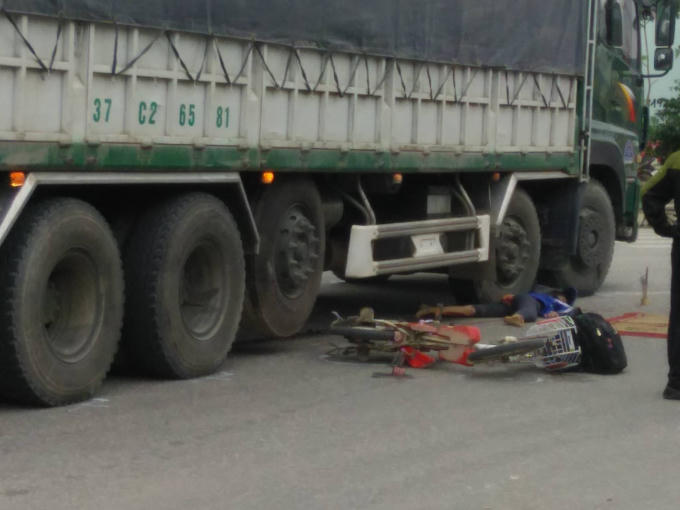 Hiện trường vụ tai nạn.