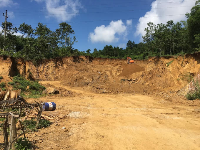 Cty Bình Xuân lấy đất trái phép ở thôn Mợ xã Thạch Quảng