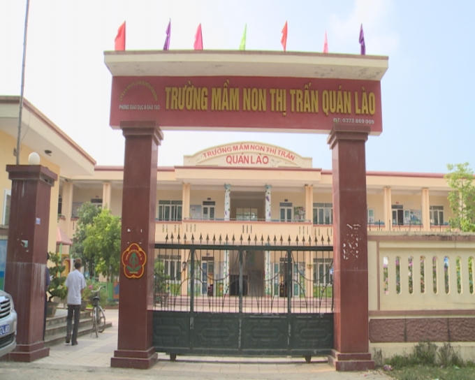 Trường mầm non thị trấn Quán Lào (Yên Định) - Một trong những trường đang thiếu giáo viên.