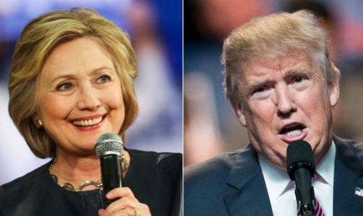 Bà Clinton và ông Trump.