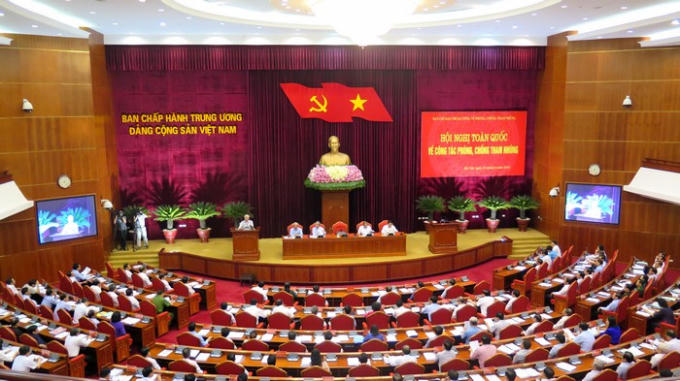 Hội nghị toàn quốc về công tác phòng, chống tham nhũng tổ chức ngày 25/6/2018 tại Hà Nội. Ảnh: TL