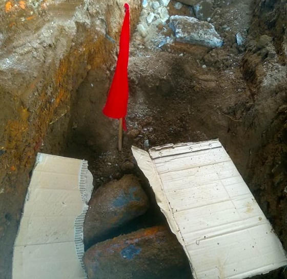 Số đạn pháo vừa được phát hiện