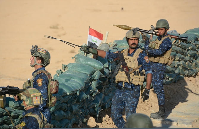 Các lực lượng Iraq làm nhiệm vụ trong chiến dịch truy quét tổ chức khủng bố IS. (Nguồn: AFP)