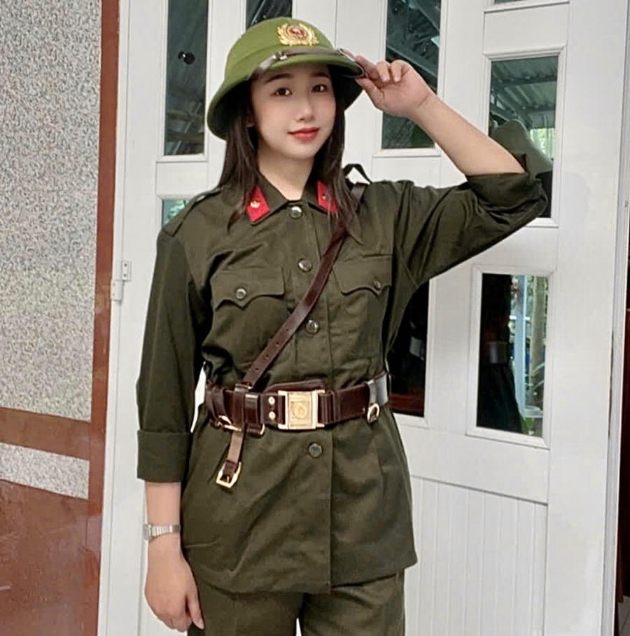 Nguyễn Ngọc Trâm (xã Tạ An Khương) tiếp tục hành trình theo đuổi ước mơ trở thành chiến sĩ CAND khi tham gia nghĩa vụ.