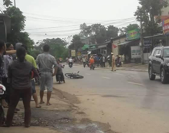 Hiện trường vụ tai nạn.