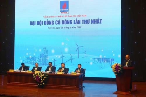 Đại hội cổ đông lần thứ nhất PV Power ngày 26/6/2018 tại Hà Nội. (Nguồn: TTXVN)