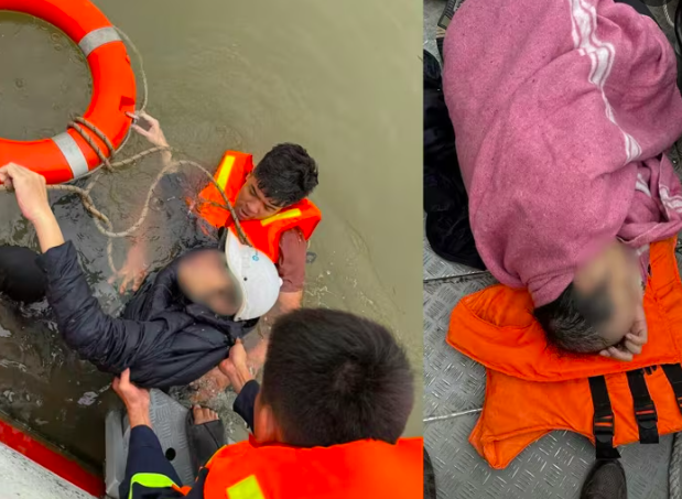 Lực lượng chức năng tiến hành cứu hộ kịp thời người đàn ông và đưa đến cơ sở y tế theo dõi sức khoẻ.