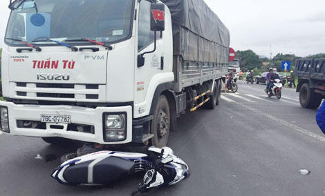 Hiện trường vụ tai nạn.