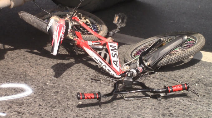 Xe đạp của nạn nhân tại hiện trường