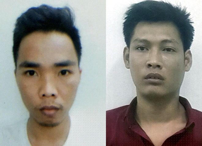 Hai nghi can Nguyễn Quang Đồng và Lê Hồng Hùng.