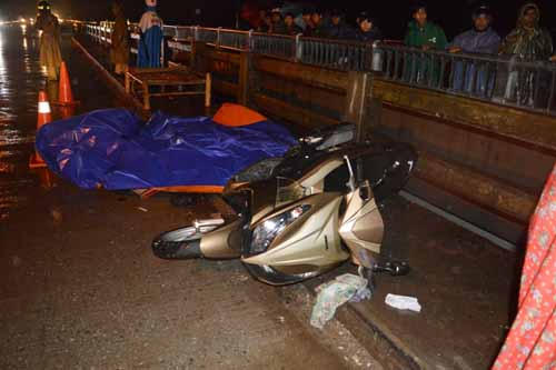 Hiện trường vụ tai nạn giao thông. Ảnh: BATGT QN.