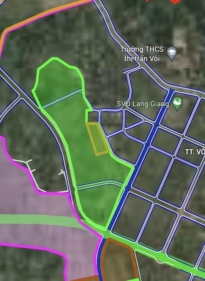 Quy hoạch công viên rộng gần 40 ha (phần màu xanh lá cây) tại khu vực bãi rác Bờ Đầm sẽ được khởi công xây dựng vào năm 2022.