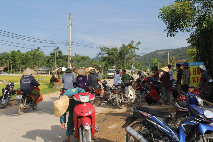 Hình ảnh bên ngoài vị trí khai quật.