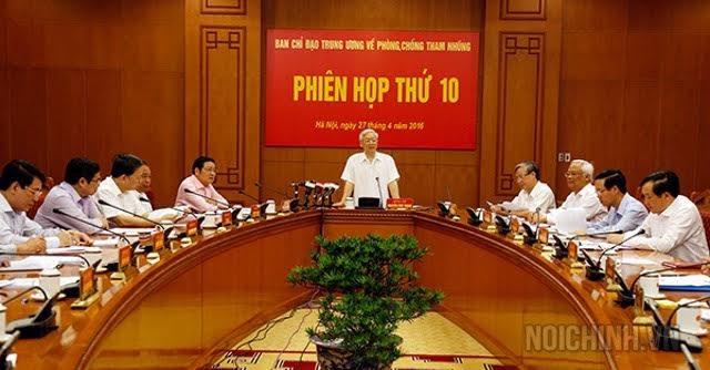 Tổng Bí thư Nguyễn Phú Trọng, Trưởng ban Chỉ đạo chủ trì phiên họp.