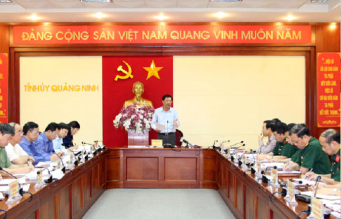 Ông Nguyễn Văn Đọc đưa ra các chỉ đạo trong buổi làm việc với Tổng Công ty Đông Bắc về tình hình sản xuất kinh doanh và quản lý ranh giới mỏ, bảo vệ tài nguyên than trên địa bàn thị xã Đông Triều.