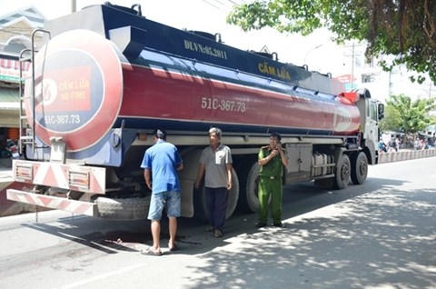 Hiện trường vụ tai nạn giao thông.