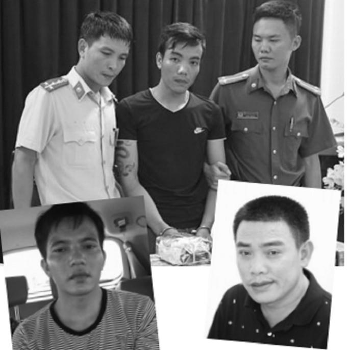 Ba đối tượng trong đường dây tại CQĐT (Ảnh: CQĐT cung cấp).