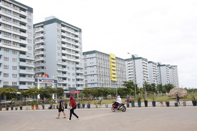 Một góc của khu Ký túc xá ĐH Quốc gia TP.HCM.