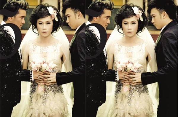 Hoài Linh với màn "giả gái" gây sốt trong câu chuyện tình tay ba với Đàm Vĩnh Hưng và em trai Nguyên Vũ.